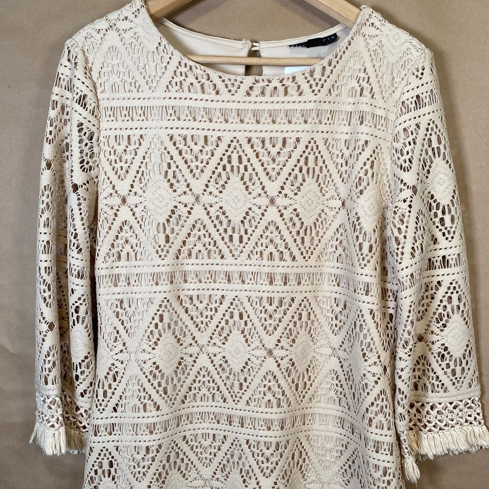 City studio lace dress beige xl